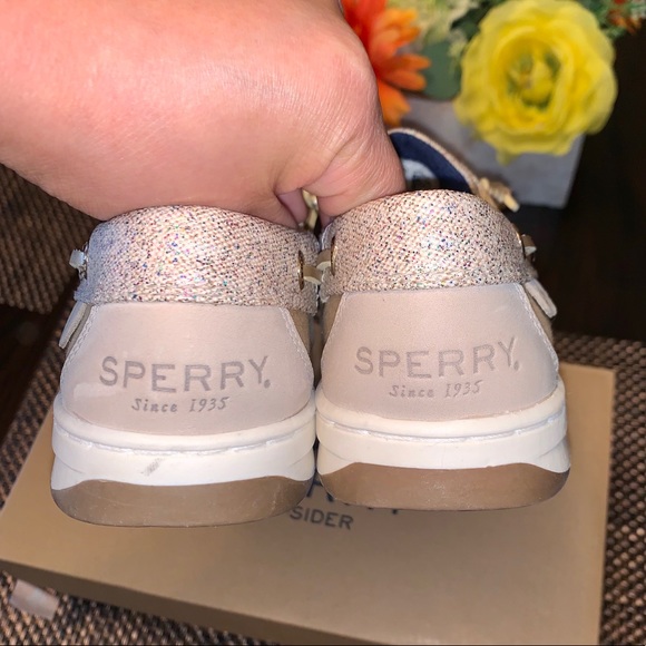 NWB Sperry Rosefish Sparkle linen/oat size 7 - Picture 4 of 8